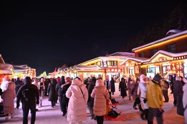 Harbin, Çin 6 Ocak 2026: Harbin 'in Kar Köyü