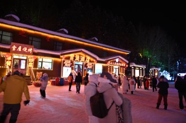 Harbin, Çin 6 Ocak 2026: Harbin 'in Kar Köyü