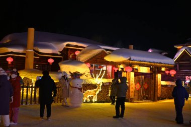 Harbin, Çin 6 Ocak 2026: Harbin 'in Kar Köyü