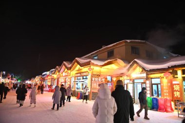 Harbin, Çin 6 Ocak 2026: Harbin 'in Kar Köyü