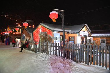 Harbin, Çin 6 Ocak 2026: Harbin 'in Kar Köyü