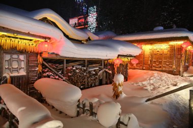 Harbin, Çin 6 Ocak 2026: Harbin 'in Kar Köyü