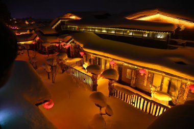 Harbin, Çin 6 Ocak 2026: Harbin 'in Kar Köyü