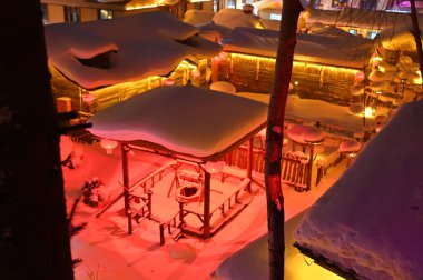 Harbin, Çin 6 Ocak 2026: Harbin 'in Kar Köyü