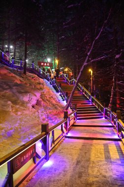 Harbin, Çin 6 Ocak 2026: Harbin 'in Kar Köyü