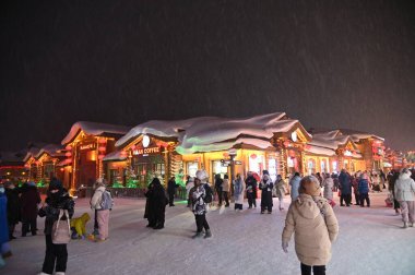 Harbin, Çin 6 Ocak 2026: Harbin 'in Kar Köyü