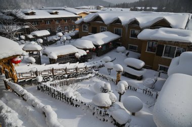 Harbin, Çin 6 Ocak 2026: Harbin 'in Kar Köyü