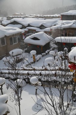Harbin, Çin 6 Ocak 2026: Harbin 'in Kar Köyü