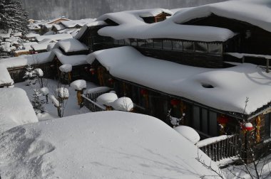 Harbin, Çin 6 Ocak 2026: Harbin 'in Kar Köyü