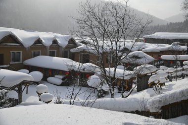 Harbin, Çin 6 Ocak 2026: Harbin 'in Kar Köyü