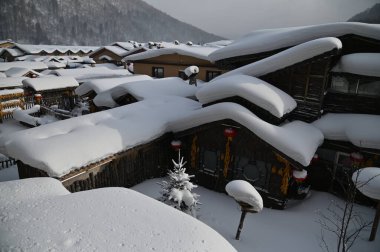 Harbin, Çin 6 Ocak 2026: Harbin 'in Kar Köyü