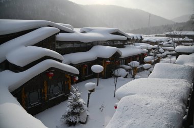 Harbin, Çin 6 Ocak 2026: Harbin 'in Kar Köyü