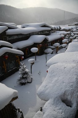 Harbin, Çin 6 Ocak 2026: Harbin 'in Kar Köyü