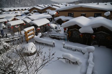 Harbin, Çin 6 Ocak 2026: Harbin 'in Kar Köyü