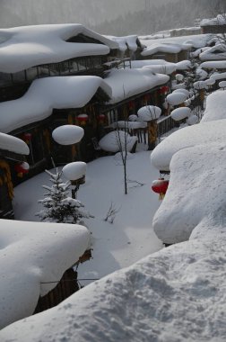 Harbin, Çin 6 Ocak 2026: Harbin 'in Kar Köyü