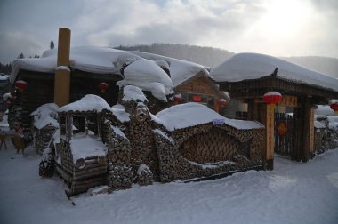 Harbin, Çin 6 Ocak 2026: Harbin 'in Kar Köyü