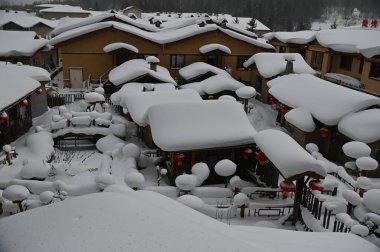 Harbin, Çin 6 Ocak 2026: Harbin 'in Kar Köyü