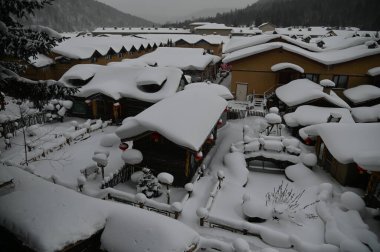 Harbin, Çin 6 Ocak 2026: Harbin 'in Kar Köyü