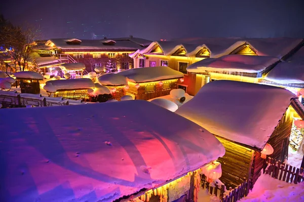 Harbin, Çin 6 Ocak 2026: Harbin 'in Kar Köyü