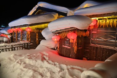 Harbin, Çin 6 Ocak 2026: Harbin 'in Kar Köyü