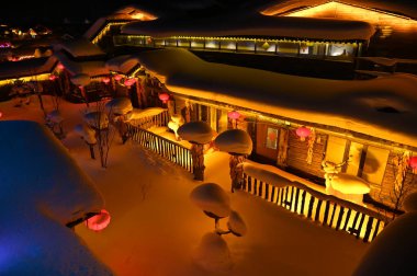 Harbin, Çin 6 Ocak 2026: Harbin 'in Kar Köyü