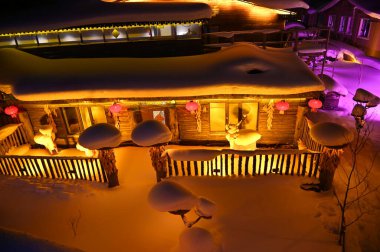 Harbin, Çin 6 Ocak 2026: Harbin 'in Kar Köyü