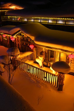 Harbin, Çin 6 Ocak 2026: Harbin 'in Kar Köyü