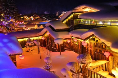 Harbin, Çin 6 Ocak 2026: Harbin 'in Kar Köyü