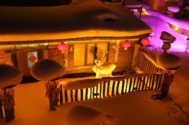 Harbin, Çin 6 Ocak 2026: Harbin 'in Kar Köyü