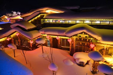 Harbin, Çin 6 Ocak 2026: Harbin 'in Kar Köyü