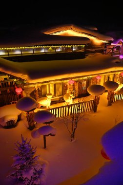 Harbin, Çin 6 Ocak 2026: Harbin 'in Kar Köyü