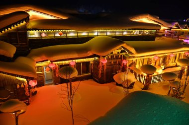 Harbin, Çin 6 Ocak 2026: Harbin 'in Kar Köyü