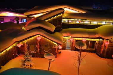 Harbin, Çin 6 Ocak 2026: Harbin 'in Kar Köyü