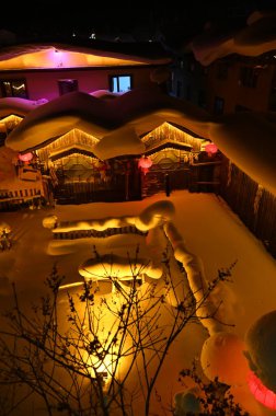 Harbin, Çin 6 Ocak 2026: Harbin 'in Kar Köyü