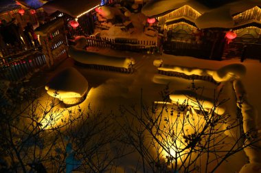 Harbin, Çin 6 Ocak 2026: Harbin 'in Kar Köyü