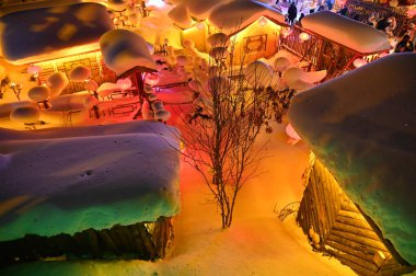 Harbin, Çin 6 Ocak 2026: Harbin 'in Kar Köyü