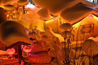 Harbin, Çin 6 Ocak 2026: Harbin 'in Kar Köyü