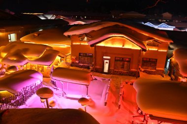 Harbin, Çin 6 Ocak 2026: Harbin 'in Kar Köyü