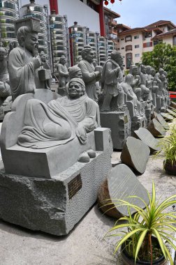 Kuala Lumpur, Malezya 15 Şubat 2026: Thean Hou Tapınağı, Petaling Caddesi ve Deniz Ürünleri Büfesi