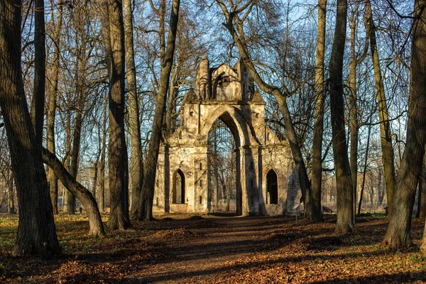 Gothic Gate Demidovs Estate Thais Leningrad Region Clock Tower Royalty Free Stock Images