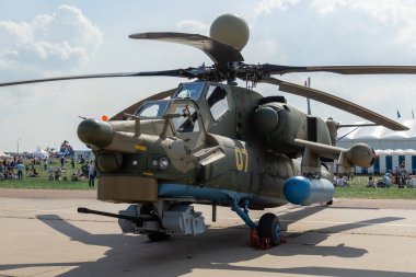 Uluslararası Havacılık ve Uzay Salonu MAKS-2019. Uluslararası Askeri Ürünler Sergisi. Rusya, Moskova, Zhukovsky, 1 Eylül 2019.