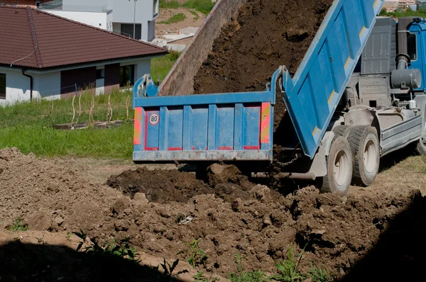 Earthwork with heavy machinery — Stock Photo, Image