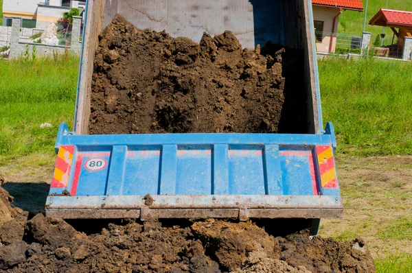 Earthwork with heavy machinery — Stock Photo, Image