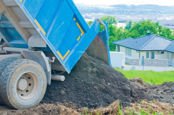 Terraplenagem com maquinaria pesada Imagens De Bancos De Imagens