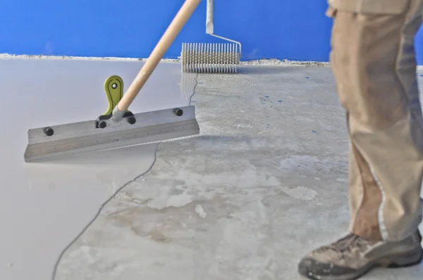 Leveling screed application — Stock Photo, Image