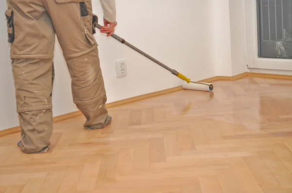 Reconstrucción de parquets de madera — Foto de Stock