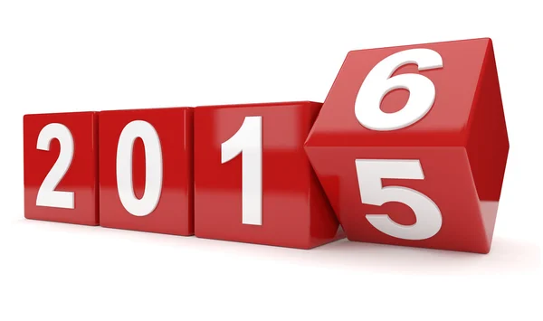 Ano 2015 muda para 2016 — Fotografia de Stock