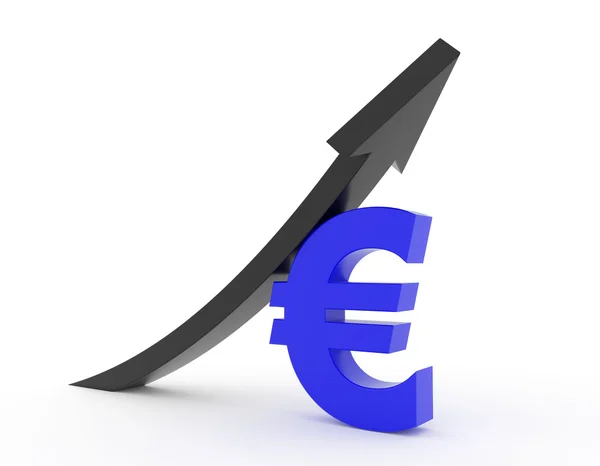 Euro growth arrow — Stock Photo, Image