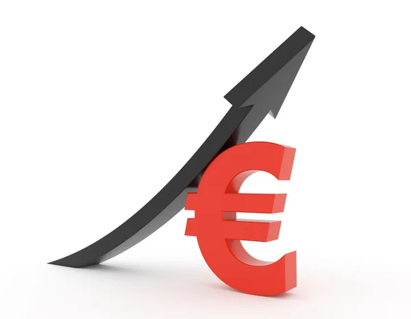 Euro arrow growth — Stock Photo, Image