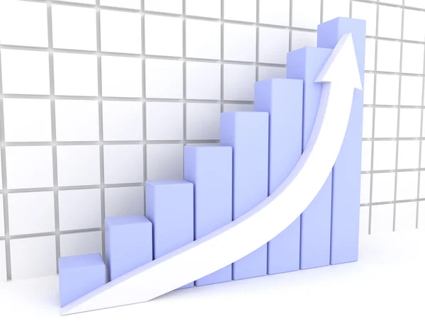 Diagramme de croissance de flèche — Photo